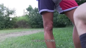 A young lad sucks wang in the park