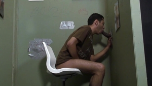 GloryholeAndHandjobs - Naughty Nicolas jizzed in the store