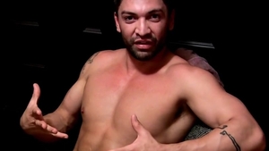 FetishMen: Beautiful Dominic cumshot during interview