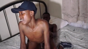 80 Gays: Ebony Brian ass fucking in the bed