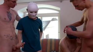 ClubBangBoys - Mateo Reo in mask raw dick sucking at the party